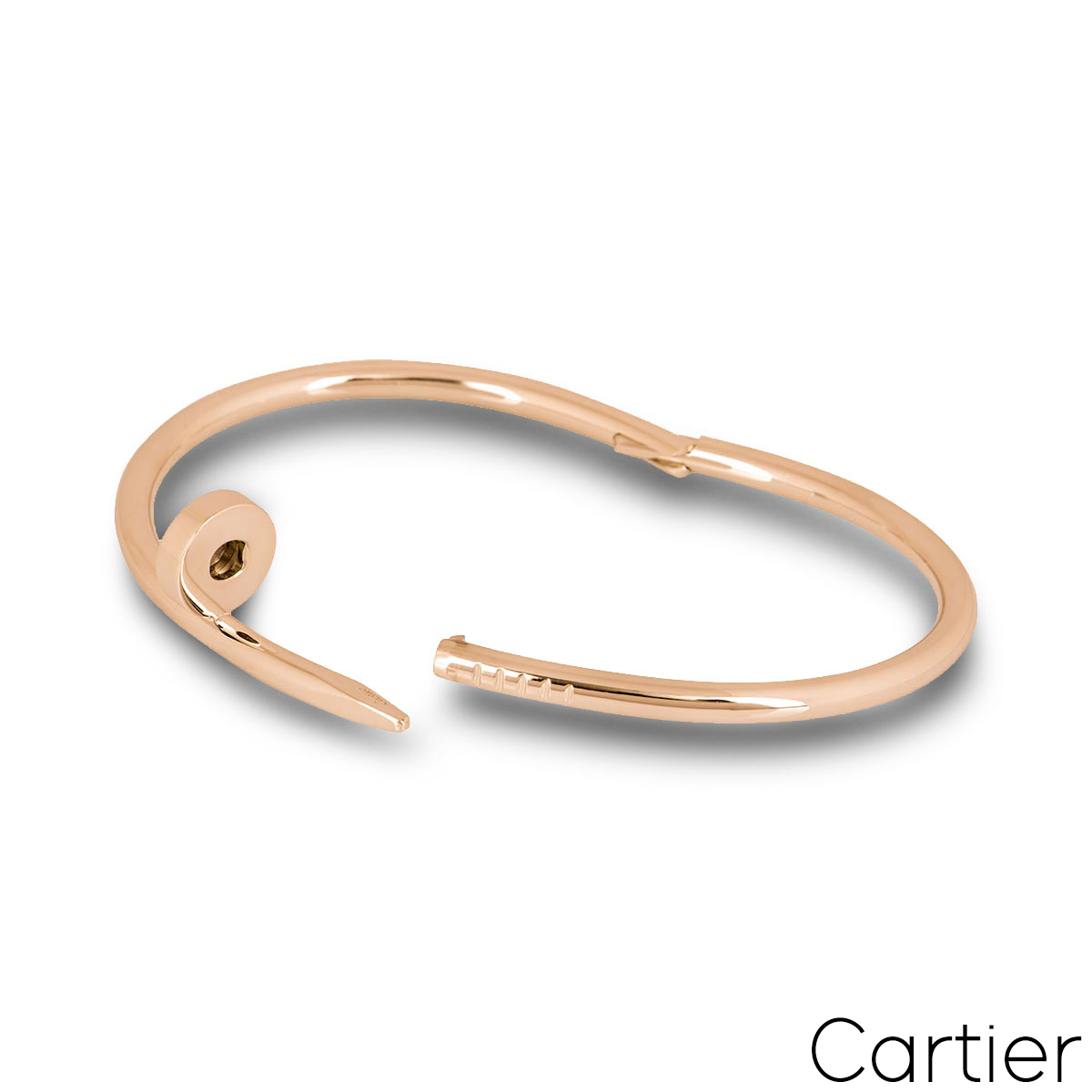 Cartier Rose Gold Plain Juste Un Clou Bracelet Size 19 B6048119